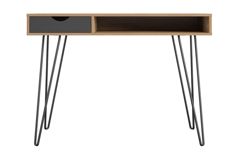 Skrivebord Concord 106 cm med Oppbevaring Skuff Grå/Natur/Sv - Novogratz - Møbler - Bord - Kontorbord - Skrivebord