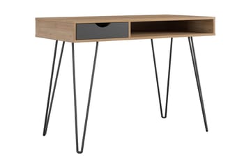 Skrivebord Concord 106 cm med Oppbevaring Skuff Grå/Natur/Sv - Novogratz - Møbler - Bord - Kontorbord - Skrivebord