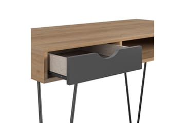 Skrivebord Concord 106 cm med Oppbevaring Skuff Grå/Natur/Sv - Novogratz - Møbler - Bord - Kontorbord - Skrivebord