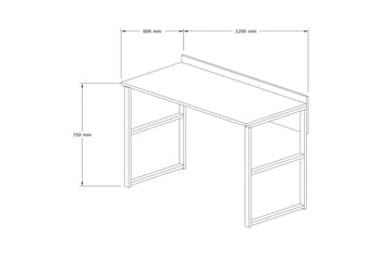 Skrivebord Dehana 120 cm - Brun/Svart - Møbler - Bord - Kontorbord - Skrivebord