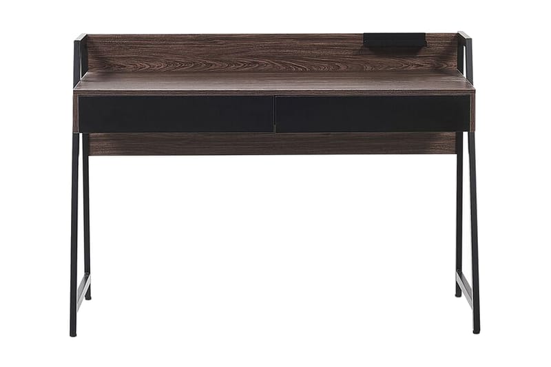 Skrivebord Deitrich 120 cm med Oppbevaring - Mørke Natur - Skrivebord - Databord & PC bord
