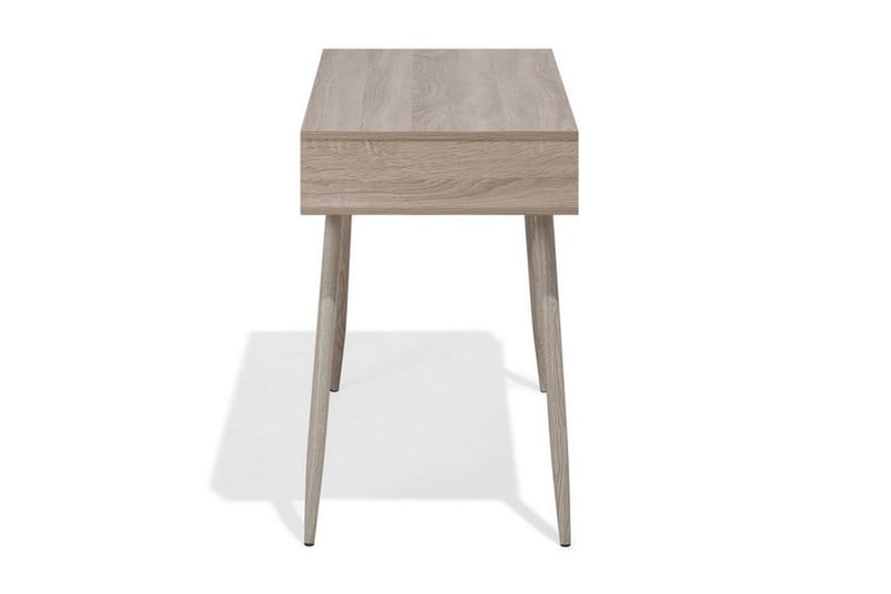 Skrivebord Deoban 100 cm med Oppbevaring Skuff + Hylle - Lysebrun/Vi - Møbler - Bord - Kontorbord - Skrivebord