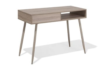 Skrivebord Deoban 100 cm med Oppbevaring Skuff + Hylle - Lysebrun/Vi - Møbler - Bord - Kontorbord - Skrivebord