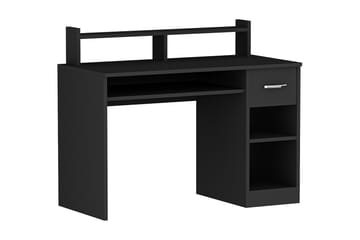 Skrivebord Eslemez 120 cm med Oppbevaringsskuff + Hyller - Antrasitt - Møbler - Bord - Kontorbord - Skrivebord