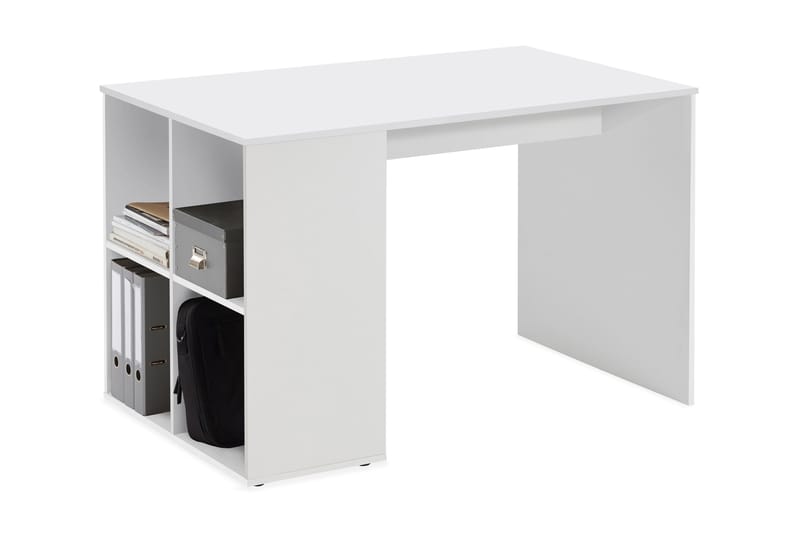 Skrivebord Evania 117 cm med Oppbevaringshyller - Hvit - Skrivebord - Databord & PC bord