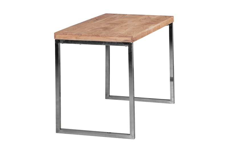 Skrivebord Feehrer 120 cm - Akasie/Krom - Skrivebord - Databord & PC bord