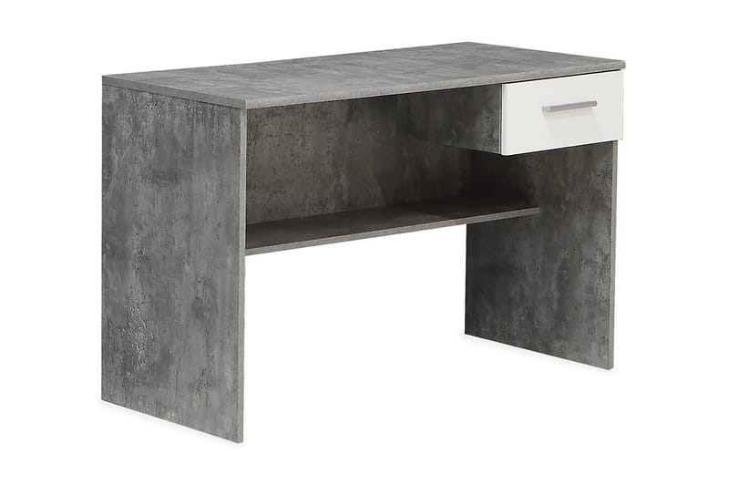 Skrivebord Ferril 110 cm med Oppbevaringsskuff - Grå/Hvit - Skrivebord - Databord & PC bord