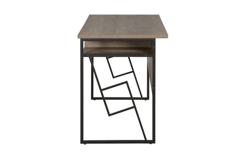 Skrivebord Forrieres 120 cm med Oppbevaringshylle - Mørkebrun/Svart - Skrivebord - Databord & PC bord