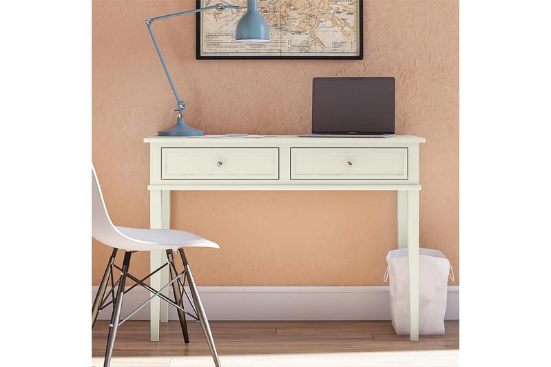 Skrivebord Franklin 90 cm med Oppbevaringsskuff Hvit - Dorel Home - Møbler - Bord - Kontorbord - Skrivebord