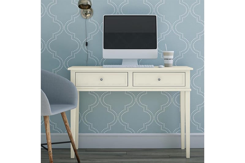 Skrivebord Franklin 90 cm med Oppbevaringsskuff Hvit - Dorel Home - Møbler - Bord - Kontorbord - Skrivebord