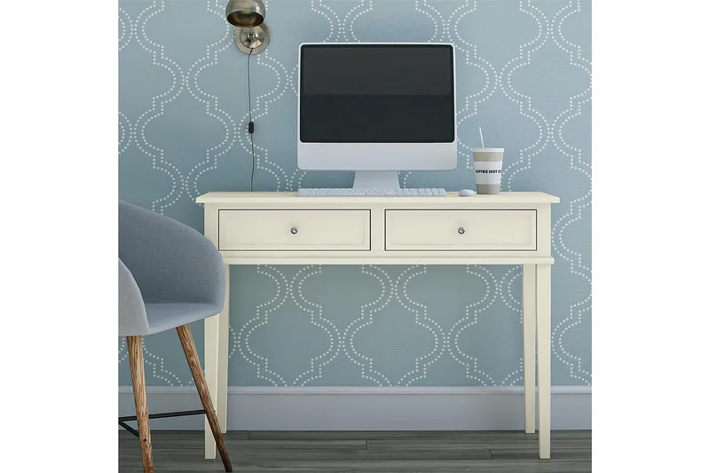 Skrivebord Franklin 90 cm med Oppbevaringsskuff Hvit - Dorel Home - Møbler - Bord - Kontorbord - Skrivebord