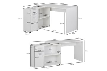 Skrivebord Gaddana 120 cm - Hvit - Møbler - Bord - Kontorbord - Skrivebord