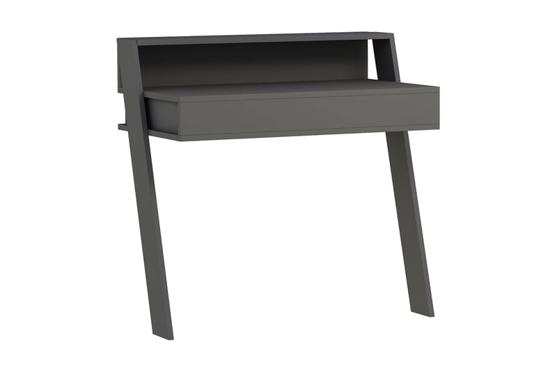 Skrivebord GalaSjø 94 cm med Oppbevaringsskuff + Hylle - Grå - Møbler - Bord - Kontorbord - Skrivebord