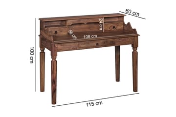 Skrivebord Gutt 115 cm - Brun - Møbler - Bord - Kontorbord - Skrivebord