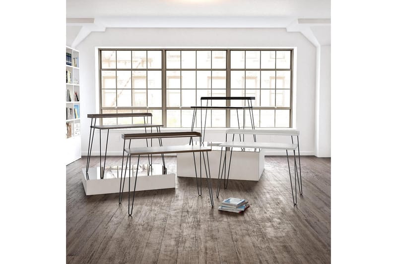 Skrivebord Haven 114 cm med Oppbevaringshylle Valnøttsbrun/S - Dorel Home - Skrivebord - Databord & PC bord