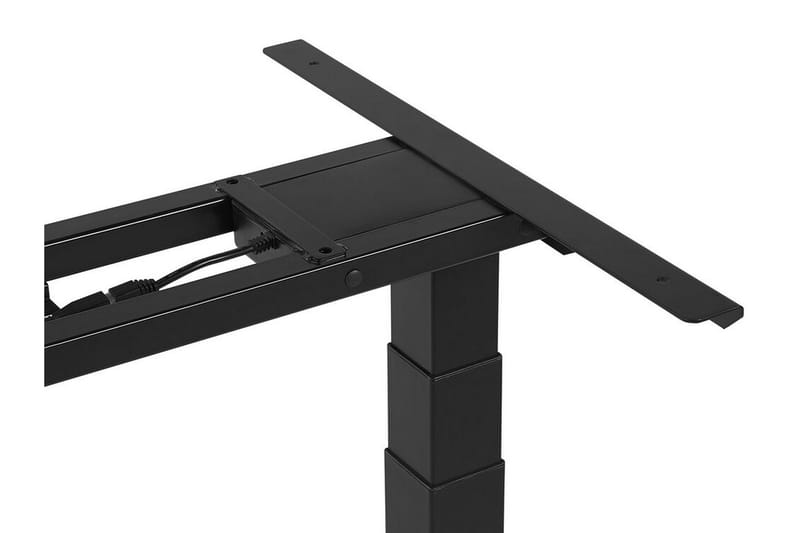 Skrivebord Hengrove 130 cm Elektriskt Justerbart - Grå/Svart - Skrivebord - Databord & PC bord - Hev og senkbart skrivebord