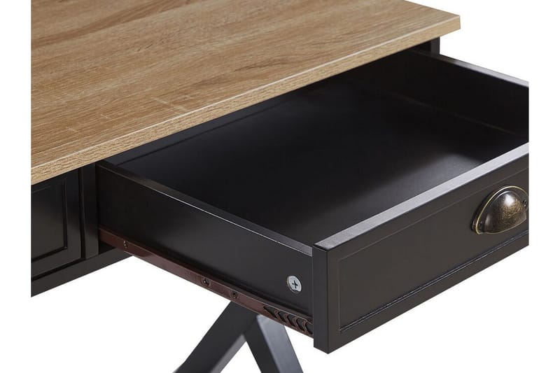 Skrivebord Hermanstorp 103 cm - Svart/Lysebrun - Skrivebord - Databord & PC bord