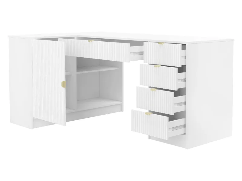 skrivebord Hjørneskrivebord TIRENO beige - Møbler - Bord - Kontorbord - Skrivebord - Hjørneskrivebord