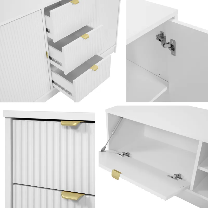 skrivebord Hjørneskrivebord TIRENO hvit - Møbler - Bord - Kontorbord - Skrivebord - Hjørneskrivebord