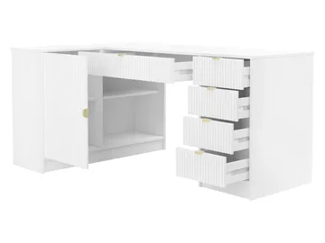 skrivebord Hjørneskrivebord TIRENO hvit - Møbler - Bord - Kontorbord - Skrivebord - Hjørneskrivebord