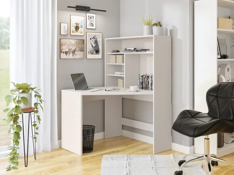 skrivebord Hjørneskrivebord ZAYDEN beige - Møbler - Bord - Kontorbord - Skrivebord - Hjørneskrivebord