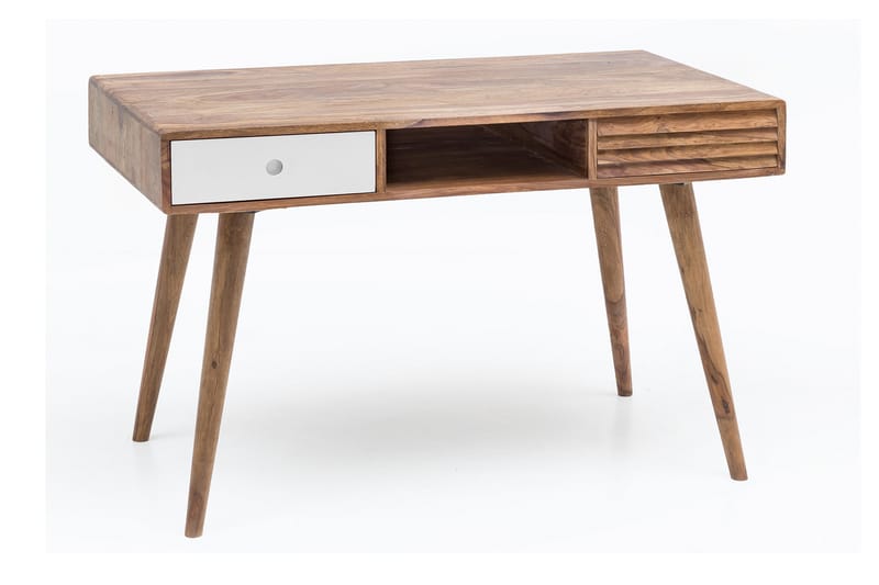 Skrivebord Hongsermeier 117 cm med Oppbevaring 2 Skuffer + H - Tre/natur - Skrivebord - Databord & PC bord