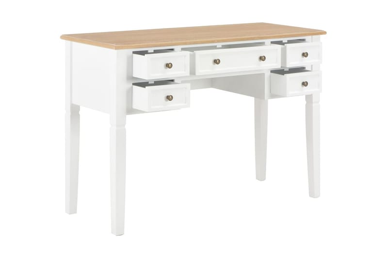 Skrivebord hvit 109,5x45x77,5 cm tre - Hvit - Skrivebord - Databord & PC bord