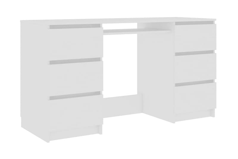 Skrivebord hvit 140x50x77 cm sponplate - Hvit - Skrivebord - Databord & PC bord