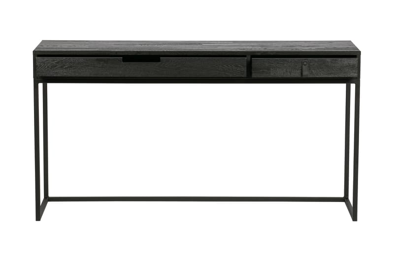 Skrivebord Iria 140 cm med Oppbevaringsskuffer - Eik/Svart - Møbler - Bord - Kontorbord - Skrivebord