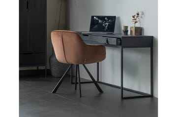 Skrivebord Iria 140 cm med Oppbevaringsskuffer - Eik/Svart - Møbler - Bord - Kontorbord - Skrivebord