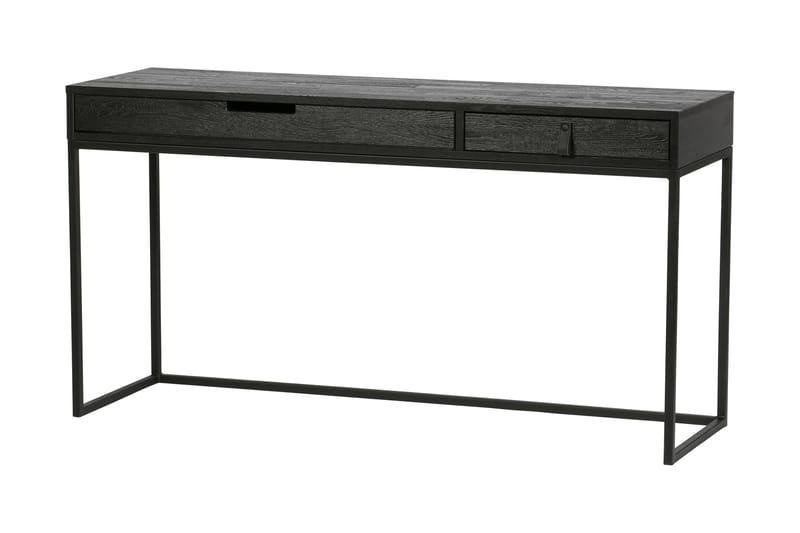 Skrivebord Iria 140 cm med Oppbevaringsskuffer - Eik/Svart - Møbler - Bord - Kontorbord - Skrivebord