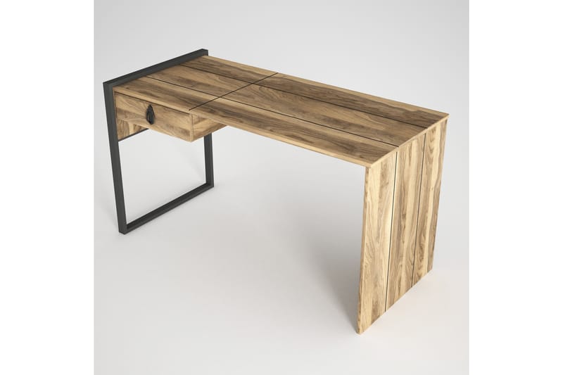 Skrivebord Jospeh 124 cm med Oppbevaringsskuff - Valnøttsbrun - Skrivebord - Databord & PC bord