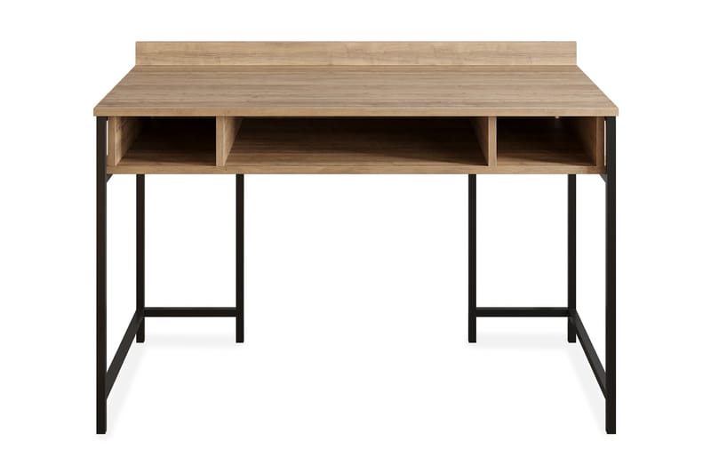 Skrivebord Kerkejaure 120 cm med Oppbevaringshyller - Svart - Skrivebord - Databord & PC bord