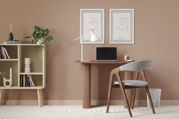 Skrivebord Kopparbo - Mørk brun valnøttre - Møbler - Bord - Kontorbord - Skrivebord