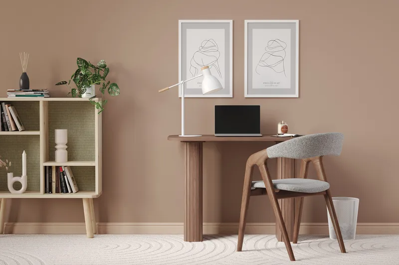 Skrivebord Kopparbo - Mørk brun valnøttre - Møbler - Bord - Kontorbord - Skrivebord