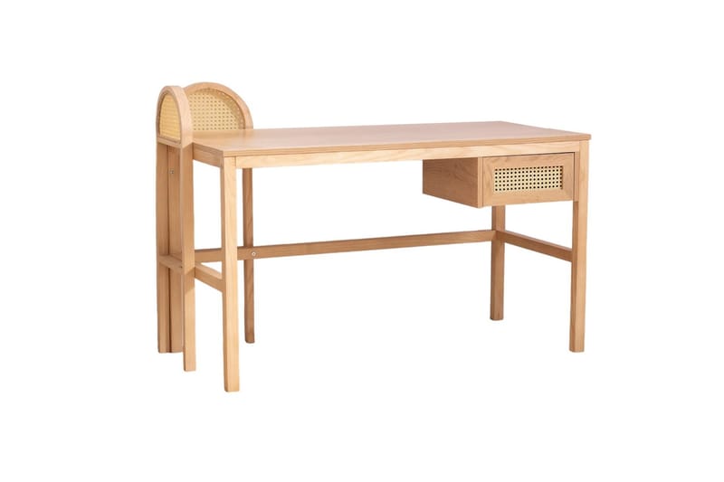 Skrivebord Makwana 130 cm - Naturell - Møbler - Bord - Kontorbord - Skrivebord