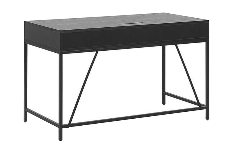 Skrivebord Matanzas 120 cm med Oppbevaring 2 Skuffer - Svart/Lyst Tre - Skrivebord - Databord & PC bord
