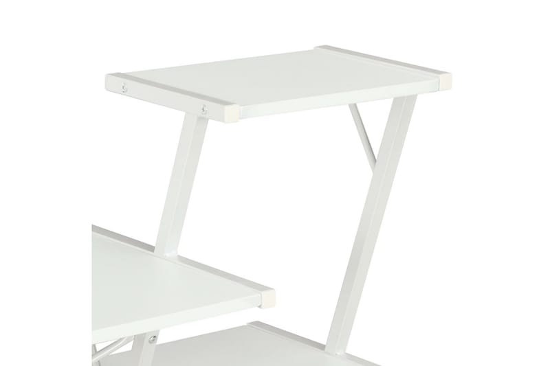 Skrivebord med hylle hvit 116x50x93 cm - Hvit - Skrivebord - Databord & PC bord