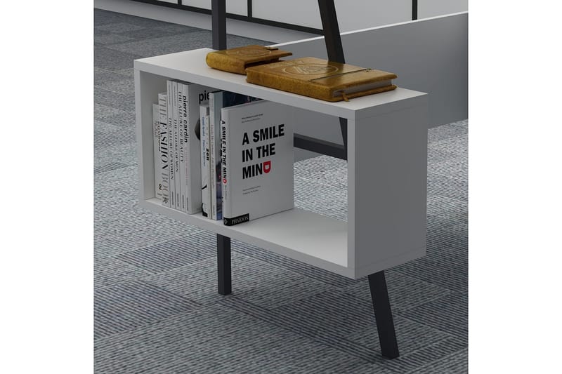 Skrivebord Memondo 120x73,8x120 cm med oppbevaring - Hvit - Skrivebord - Databord & PC bord