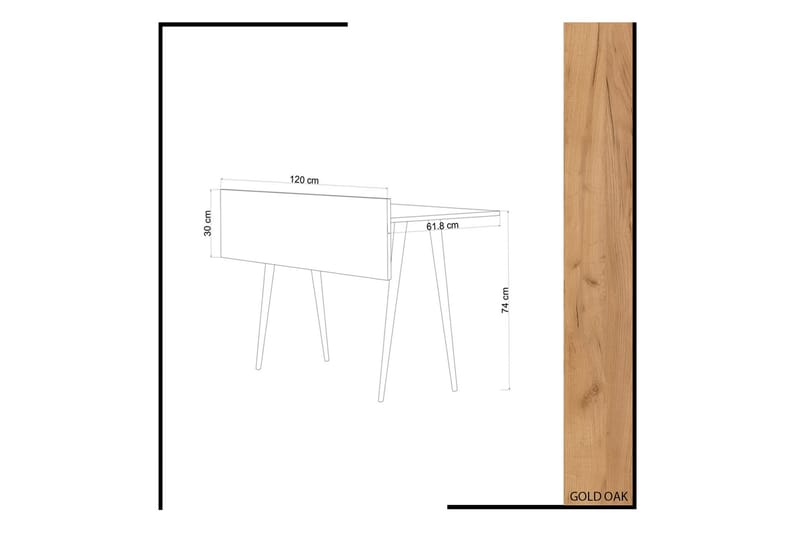 Skrivebord Naidaj 120 cm - Tre - Møbler - Bord - Kontorbord - Skrivebord