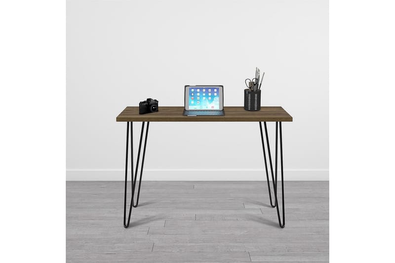 Skrivebord Owen 102 cm Valnøttsbrun/Svart - Dorel Home - Skrivebord - Databord & PC bord