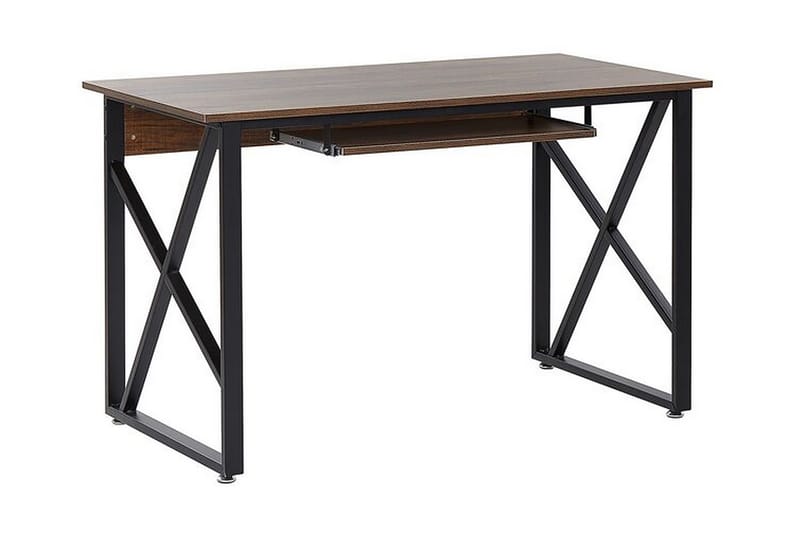 Skrivebord Quardon 120 cm - Mørket Tre/Svart - Skrivebord - Databord & PC bord