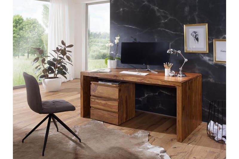 Skrivebord Randig 180 cm - Brun - Skrivebord - Databord & PC bord