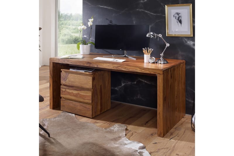 Skrivebord Randig 180 cm - Brun - Skrivebord - Databord & PC bord