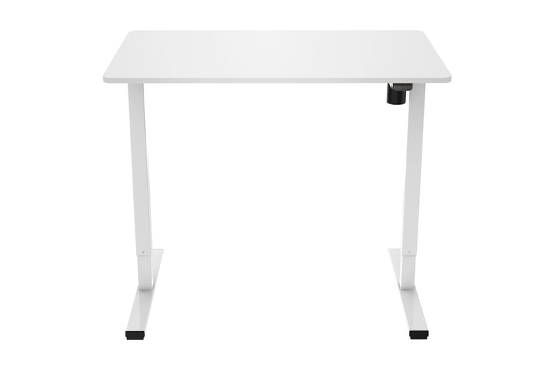 Skrivebord Shabus 100x60 cm Heve og Senkbart - Hvit - Skrivebord - Databord & PC bord - Hev og senkbart skrivebord