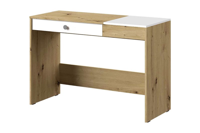 Skrivebord Staton 120 cm - Natur/Hvit/Grå - Skrivebord - Databord & PC bord