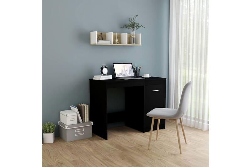 Skrivebord svart 100x50x76 cm sponplate - Svart - Skrivebord - Databord & PC bord
