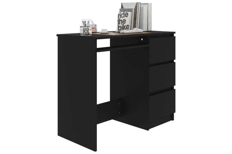 Skrivebord svart 90x45x76 cm sponplate - Svart - Skrivebord - Databord & PC bord