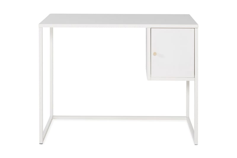 Skrivebord Tamarie 95 cm med Oppbevaring Skap - Hvit - Skrivebord - Databord & PC bord