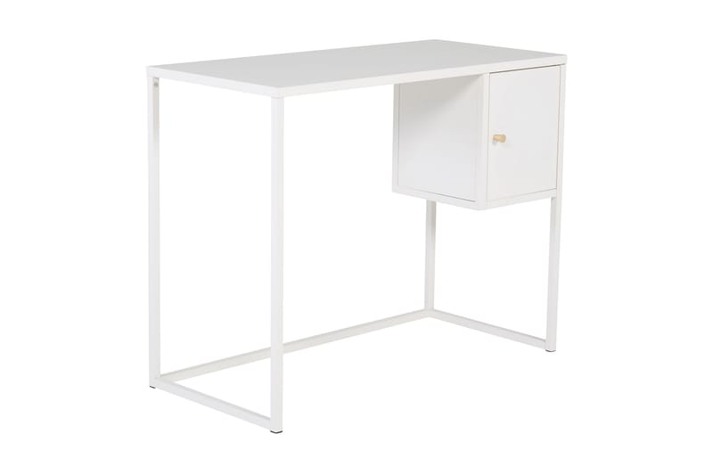 Skrivebord Tamarie 95 cm med Oppbevaring Skap - Hvit - Skrivebord - Databord & PC bord